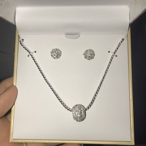 Earrings with necklace.